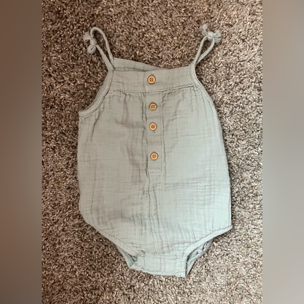 Little Planet 0-3 Month Mint Bubble Romper